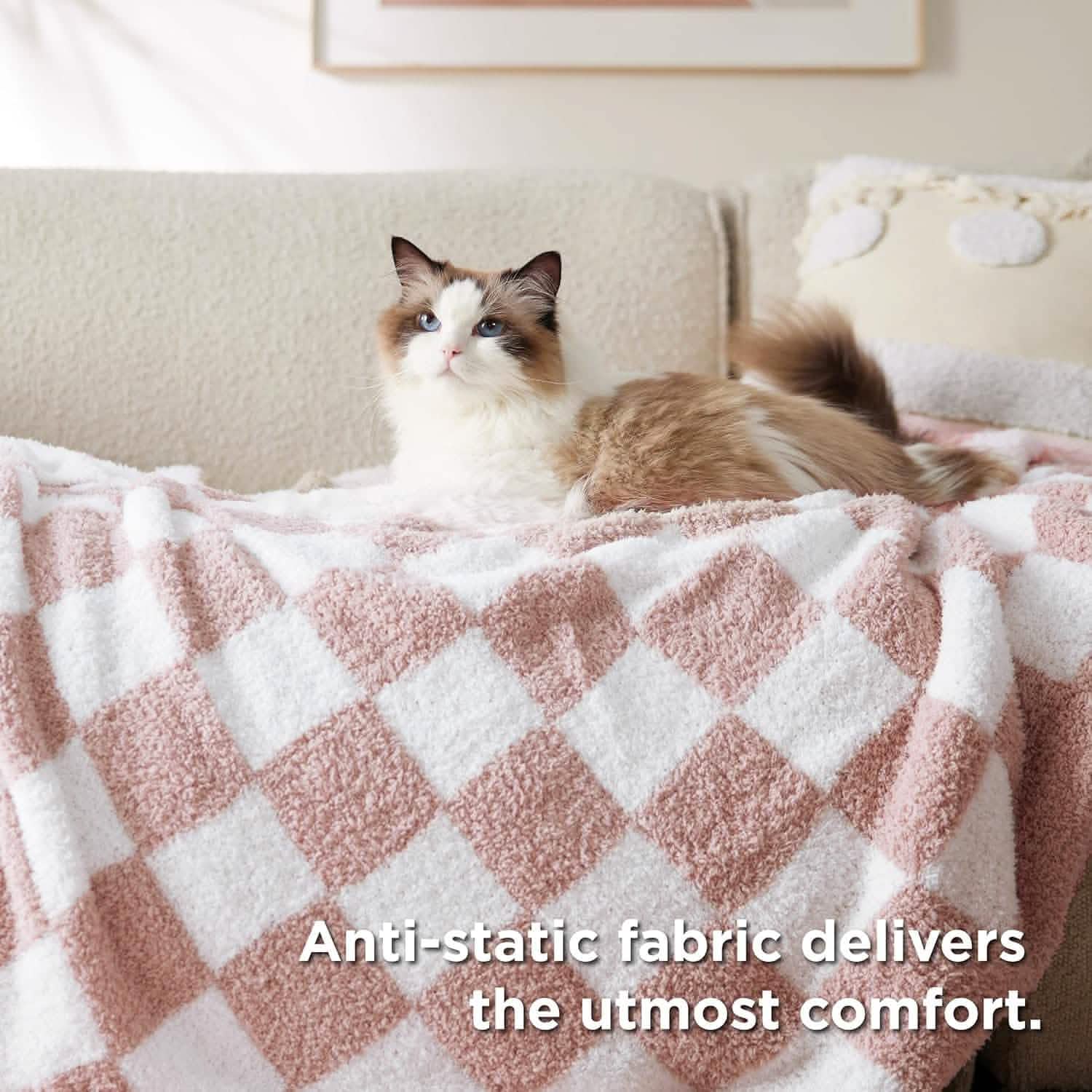 Super Soft Reversible Checkerboard Blanket