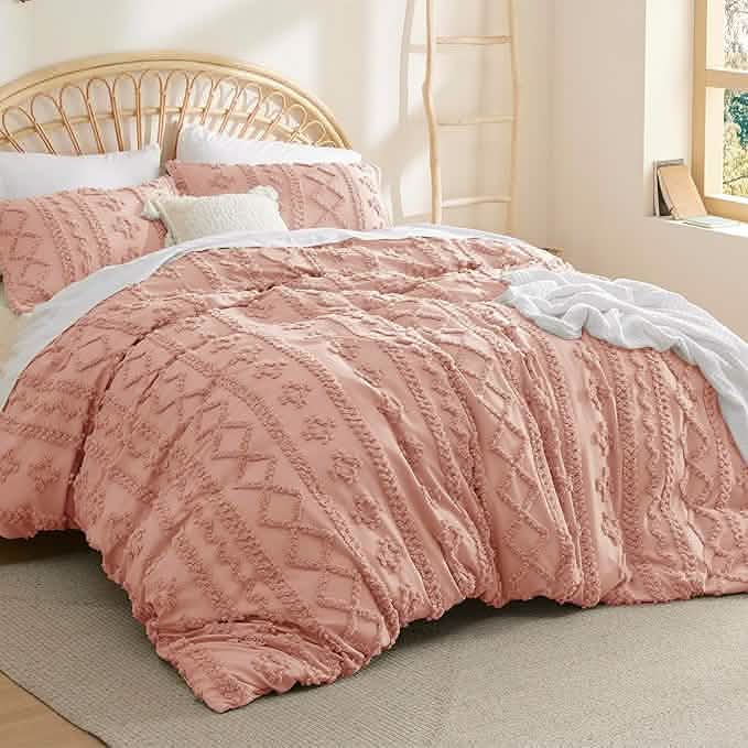 Boho Tufted Embroidery Duvet Cover Set