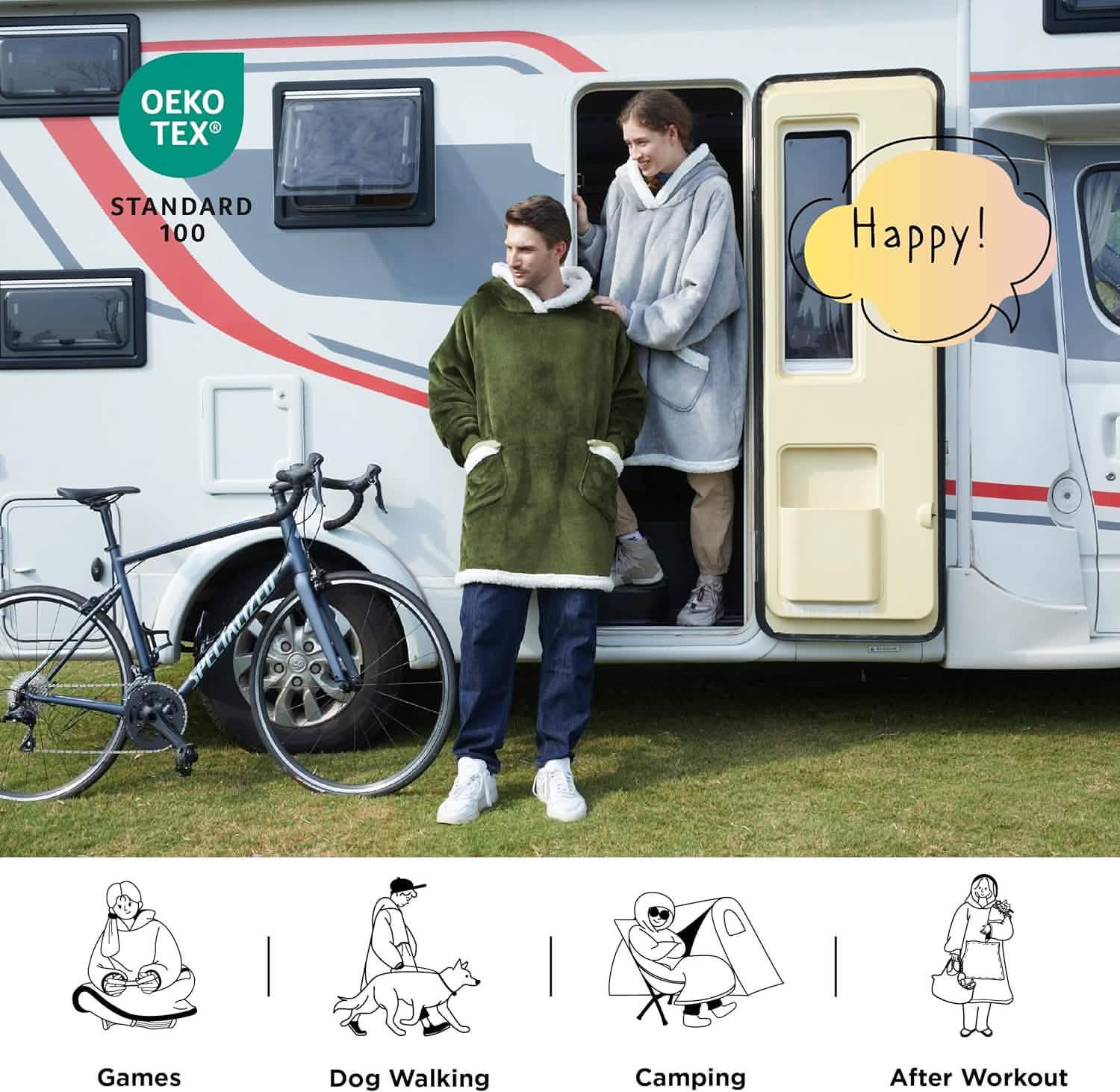 Sherpa Fleece Blanket Hoodie