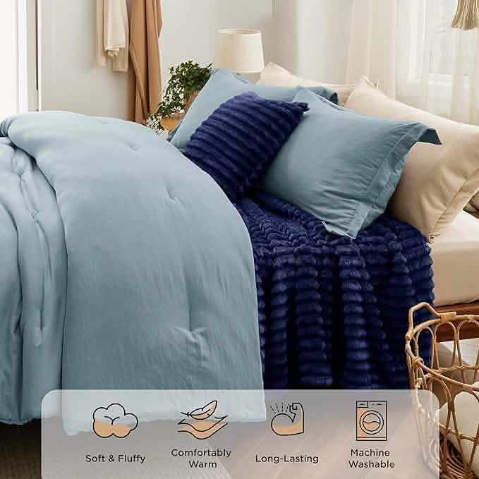 Checkered Comforter Set Striped