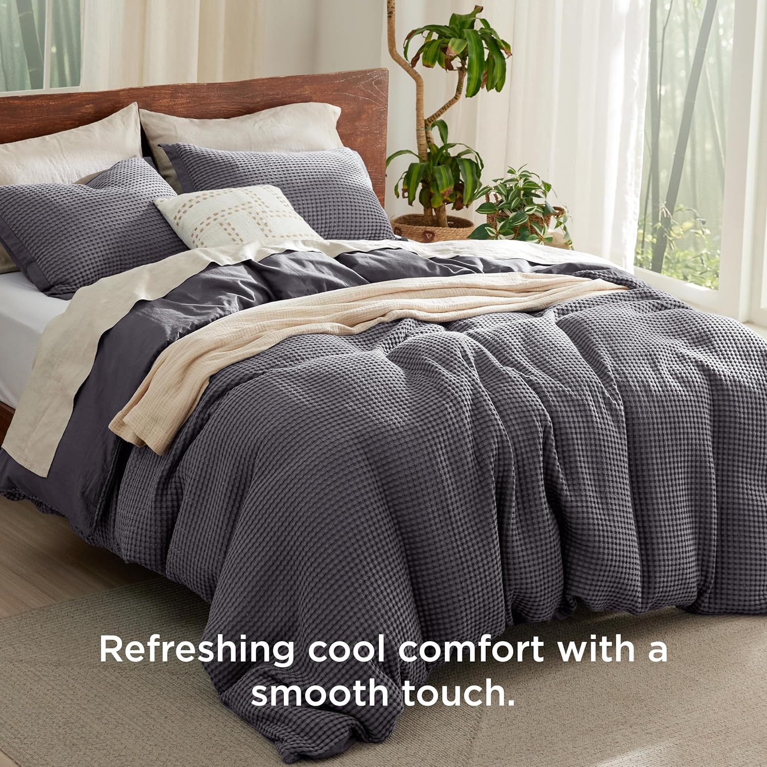 Cooling Waffle Duvet Cover Set