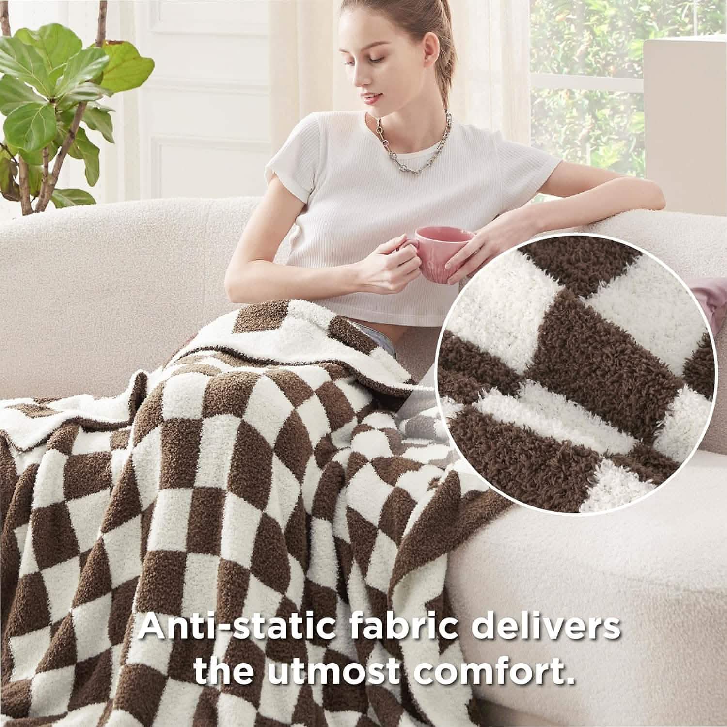 Super Soft Reversible Checkerboard Blanket