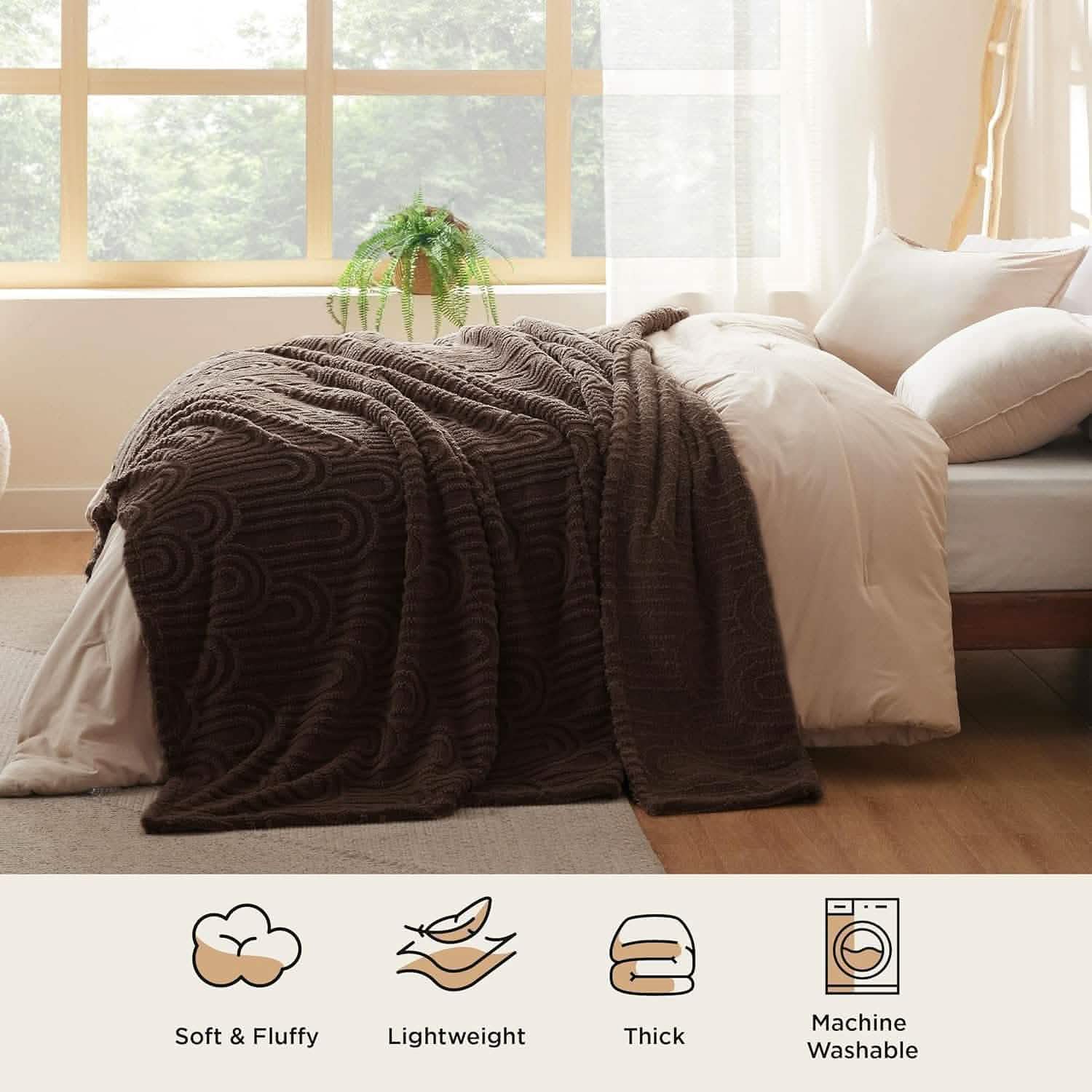 Arch Shaggy Sherpa Fleece Blanket