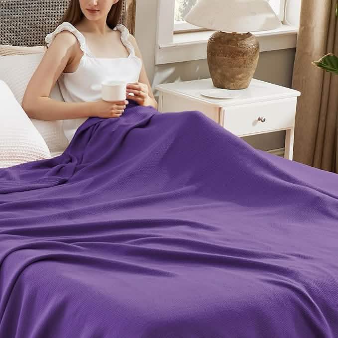 GentleSoft® 100% Cotton Herringbone Woven Blanket