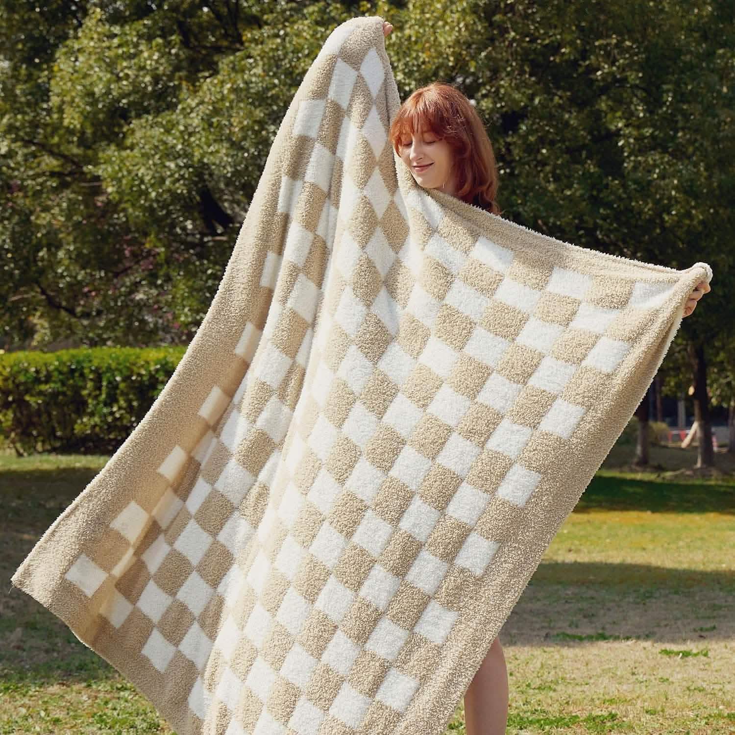 Super Soft Reversible Checkerboard Blanket