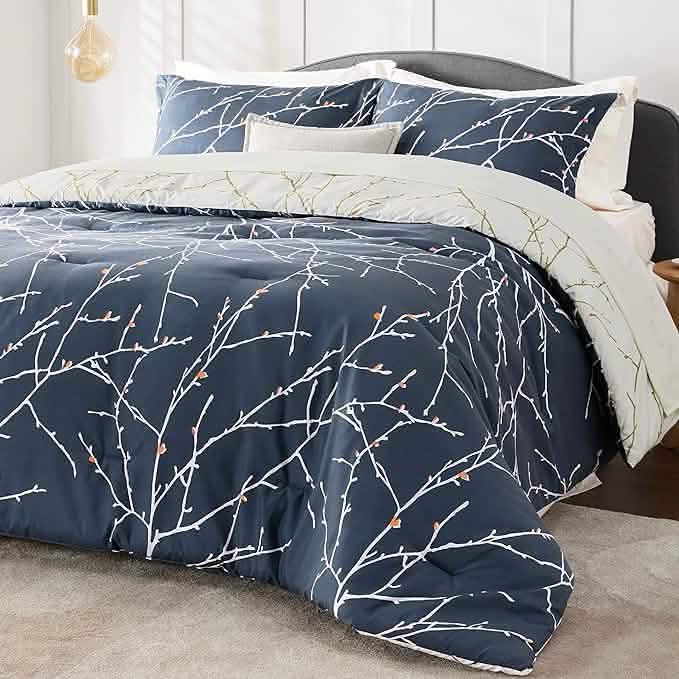 Tree Branch Floral Pattern Bed-in-a-Bag