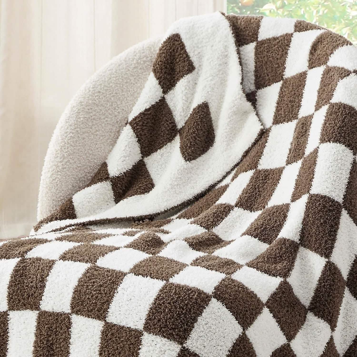 Super Soft Reversible Checkerboard Blanket