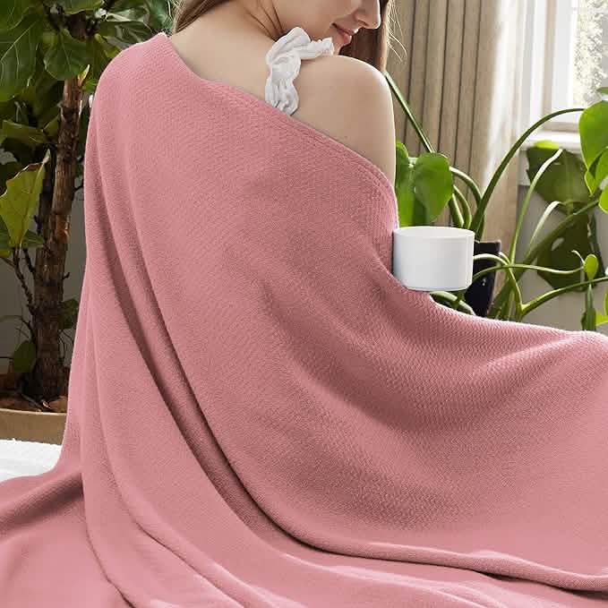 GentleSoft® 100% Cotton Herringbone Woven Blanket