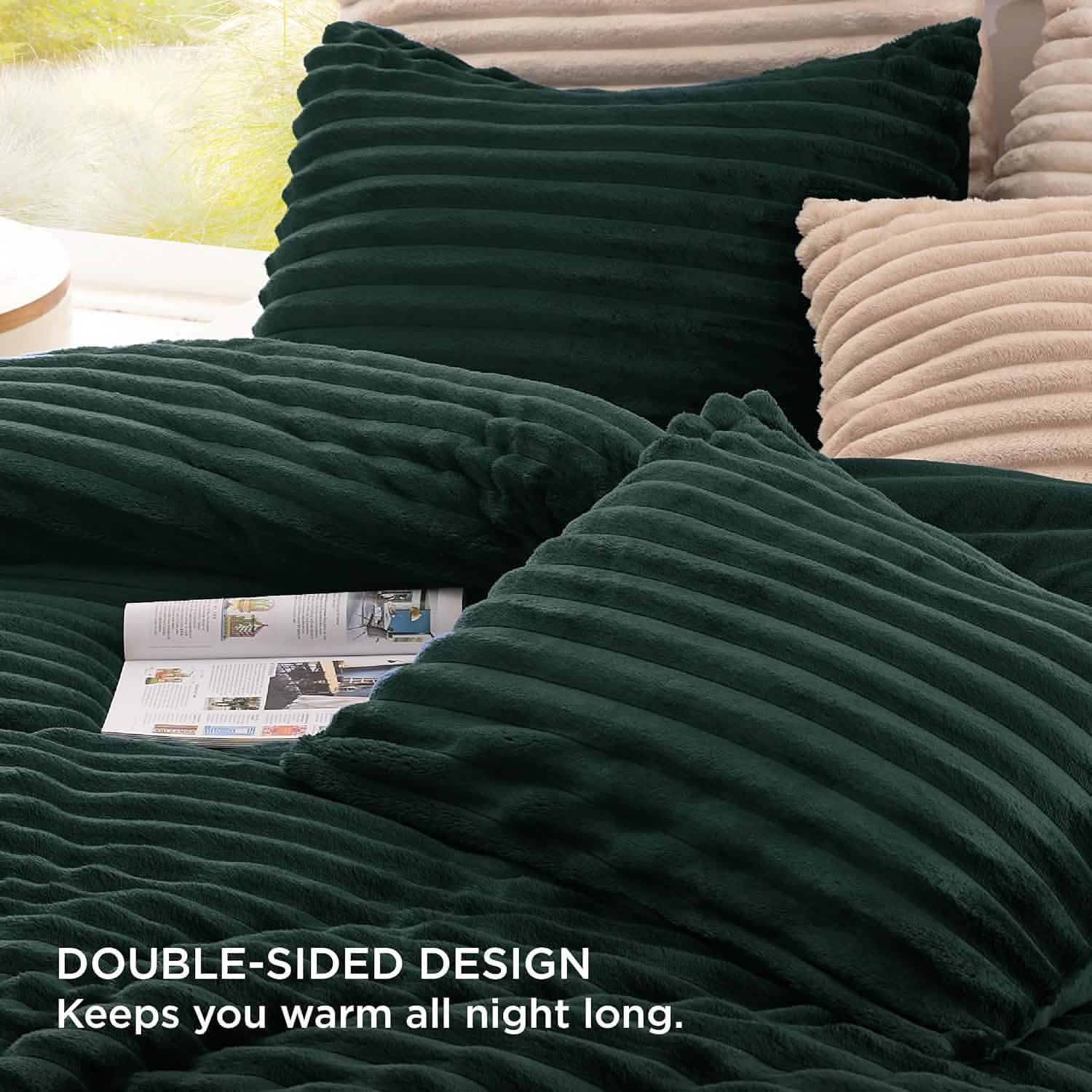 Striped Flannel Comforter Set