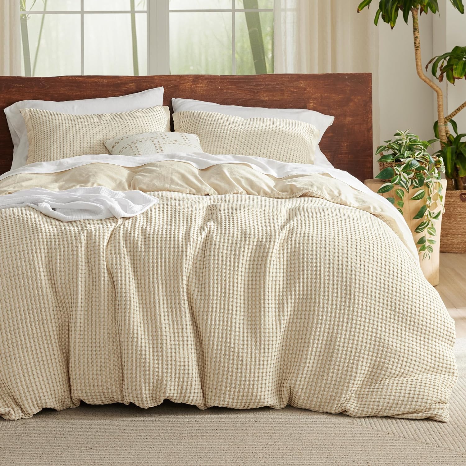 GentleSoft™ Cooling Waffle Duvet Cover Set