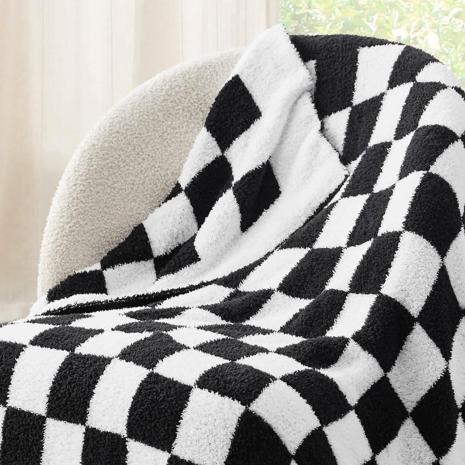 Super Soft Reversible Checkerboard Blanket