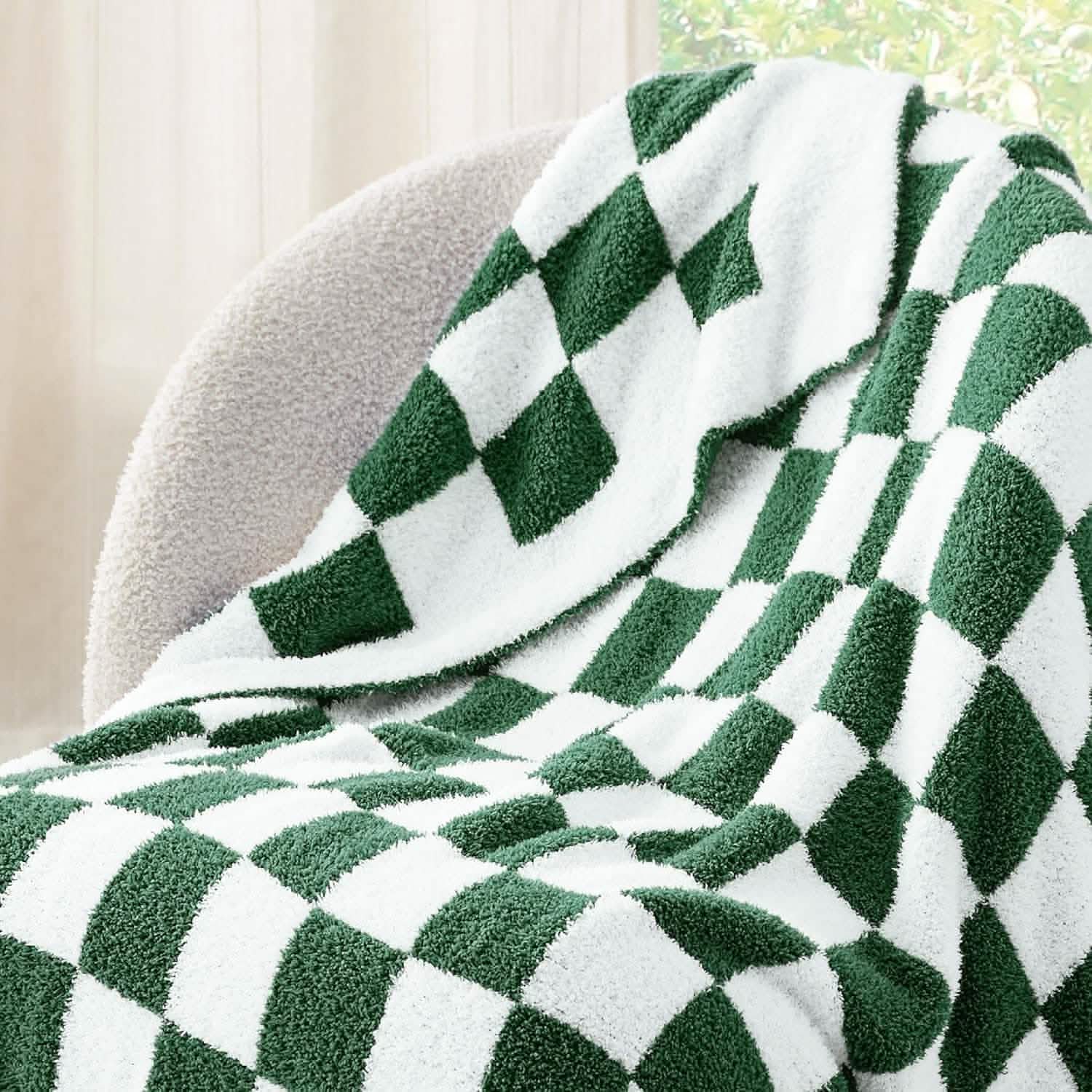 Super Soft Reversible Checkerboard Blanket