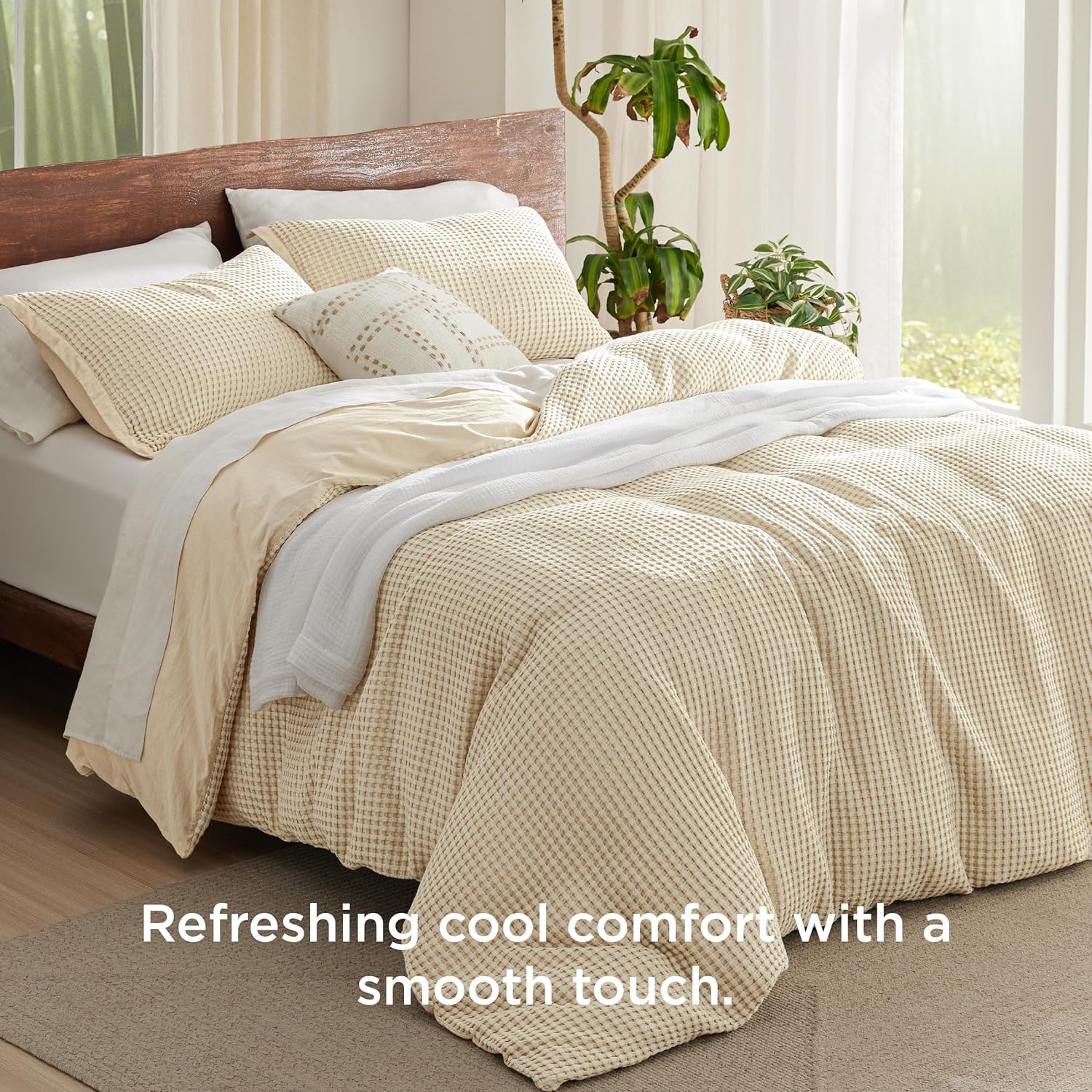 Cooling Waffle Duvet Cover Set