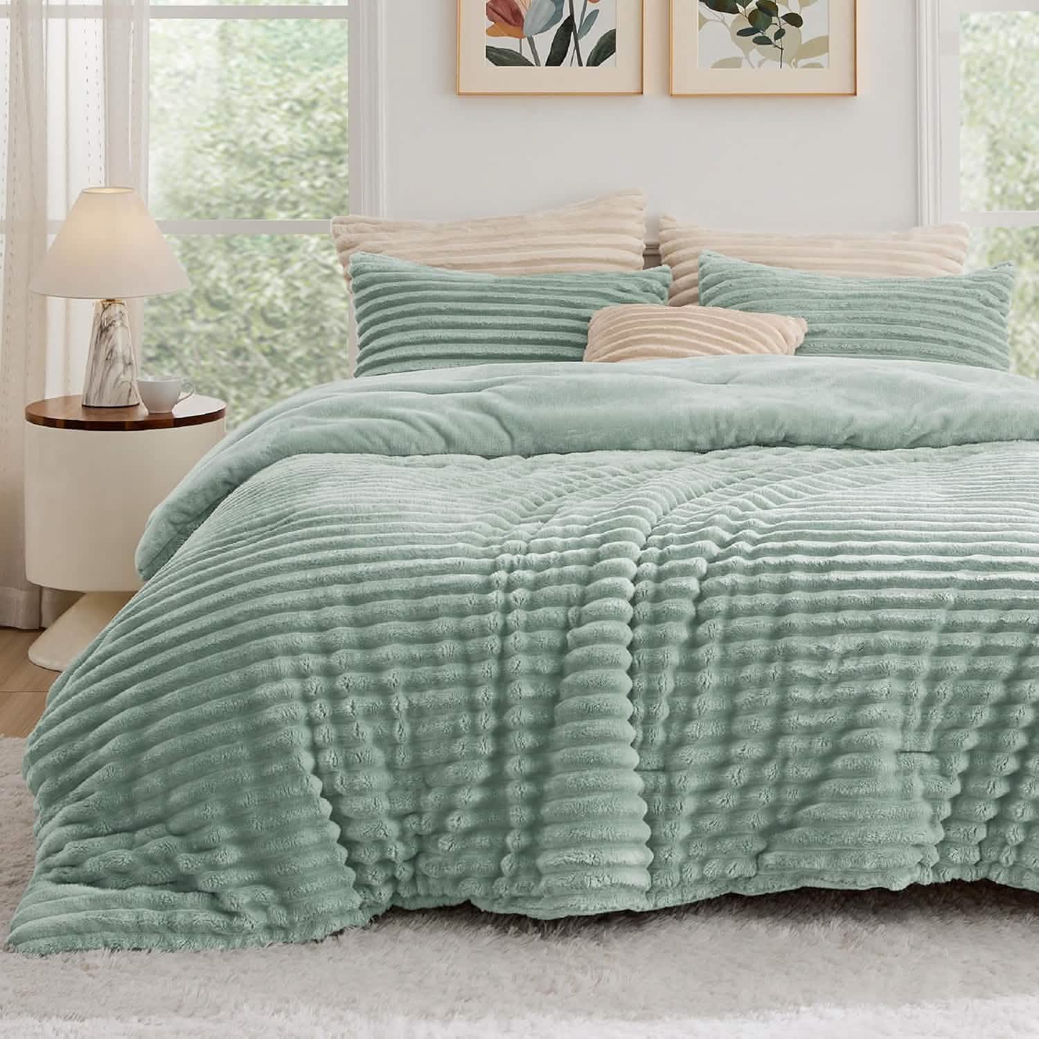 GentleSoft™ Striped Flannel Comforter Set