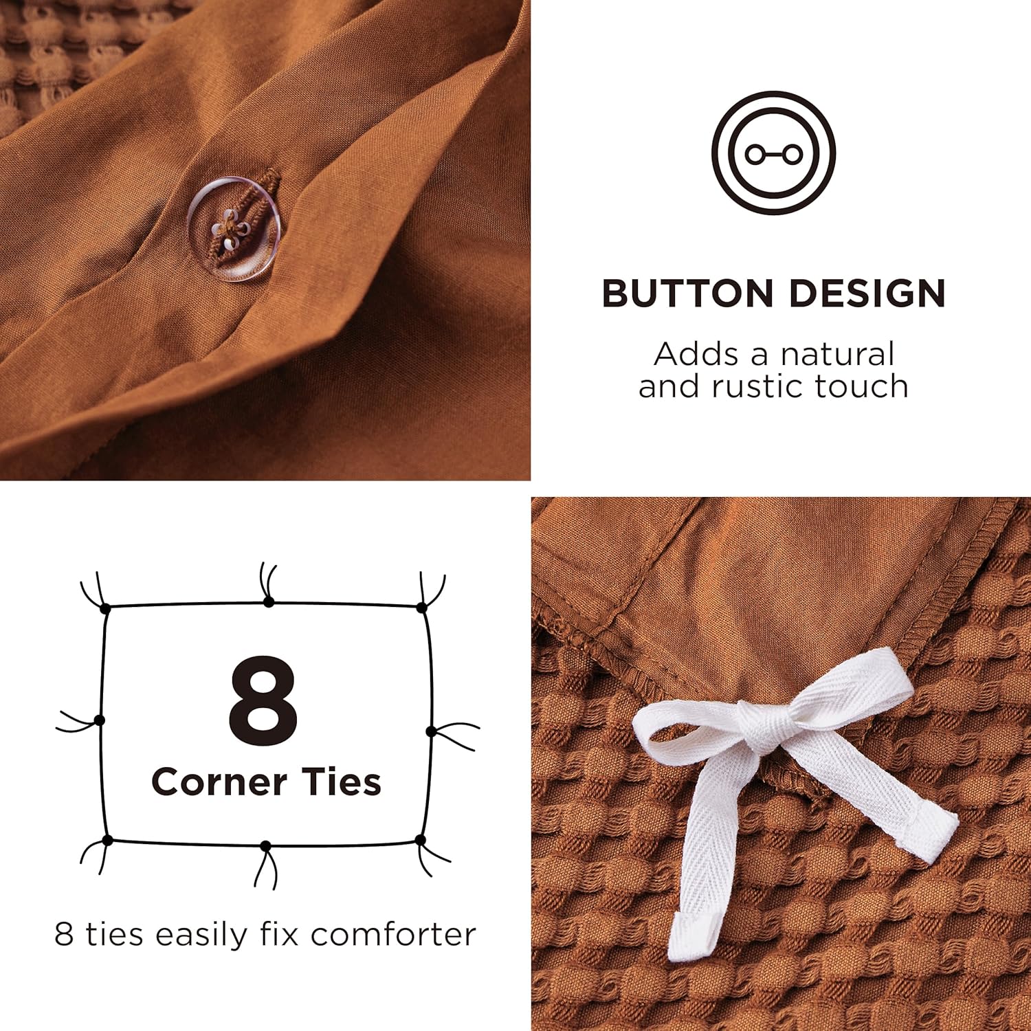 Cooling Waffle Duvet Cover Set