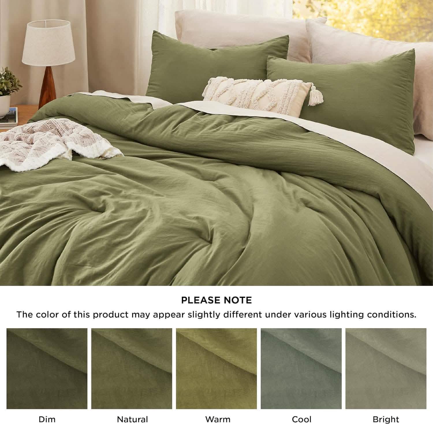 Prewashed Plain Comforter Set