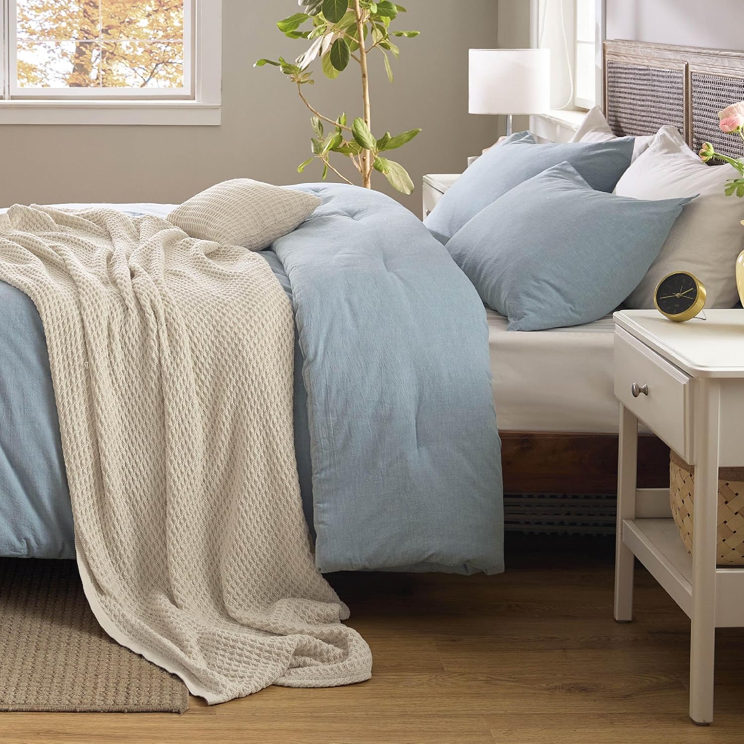 5 Piece Cotton Waffle Weave Bed-in-a-bag