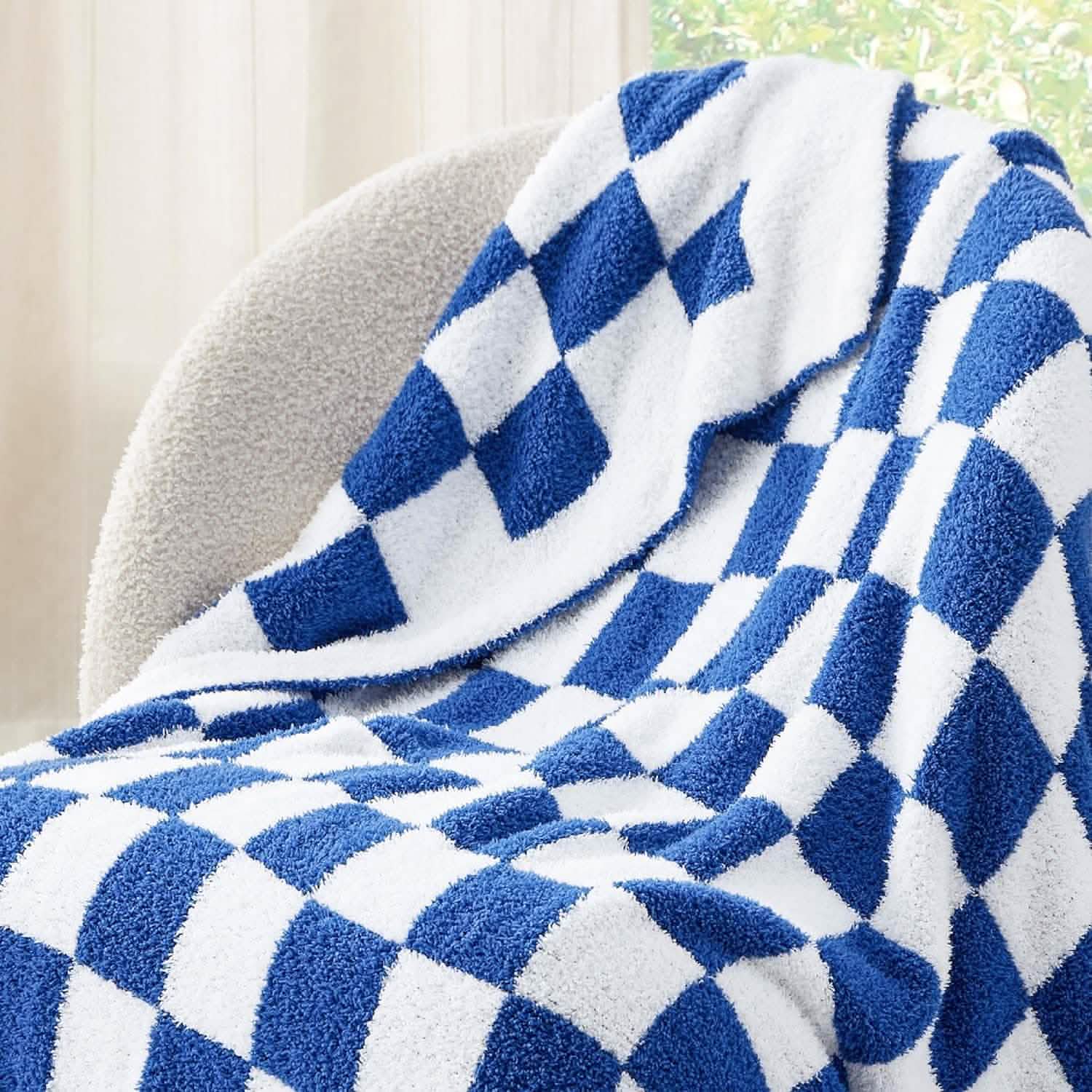 Super Soft Reversible Checkerboard Blanket
