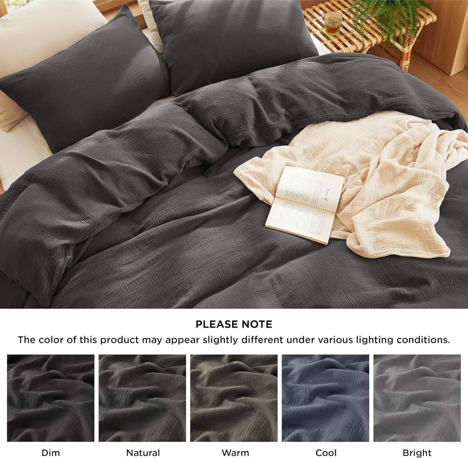 GentleSoft® 100% Muslin Duvet Cover Set