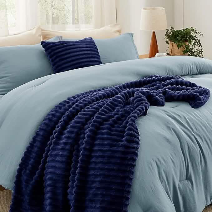 Checkered Comforter Set Striped
