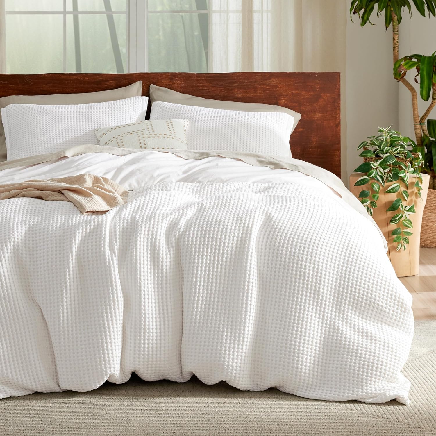 GentleSoft™ Cooling Waffle Duvet Cover Set
