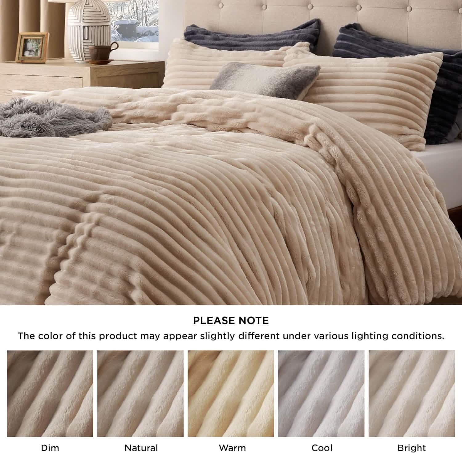 Striped Flannel Duvet Cover Set