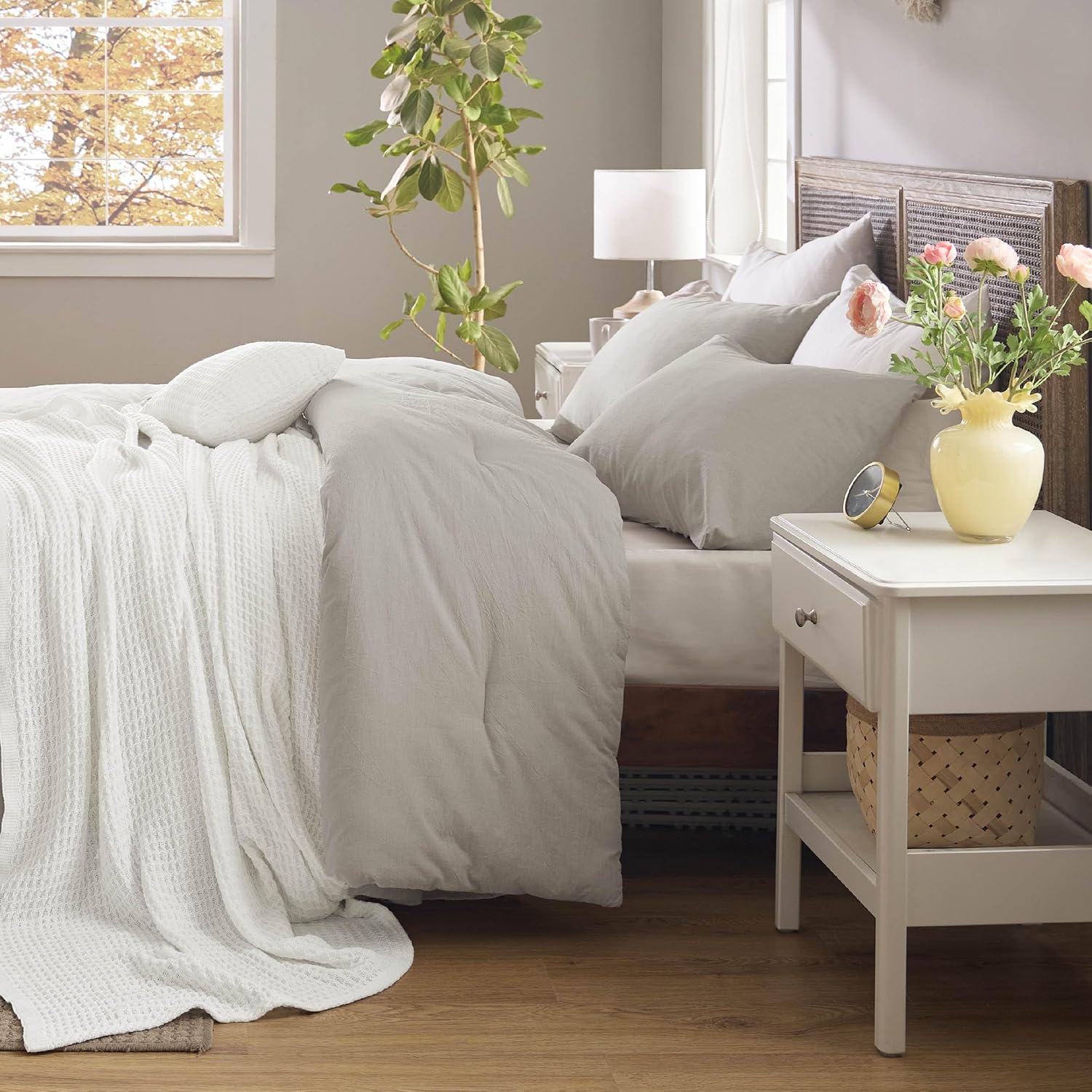 5 Piece Cotton Waffle Weave Bed-in-a-bag