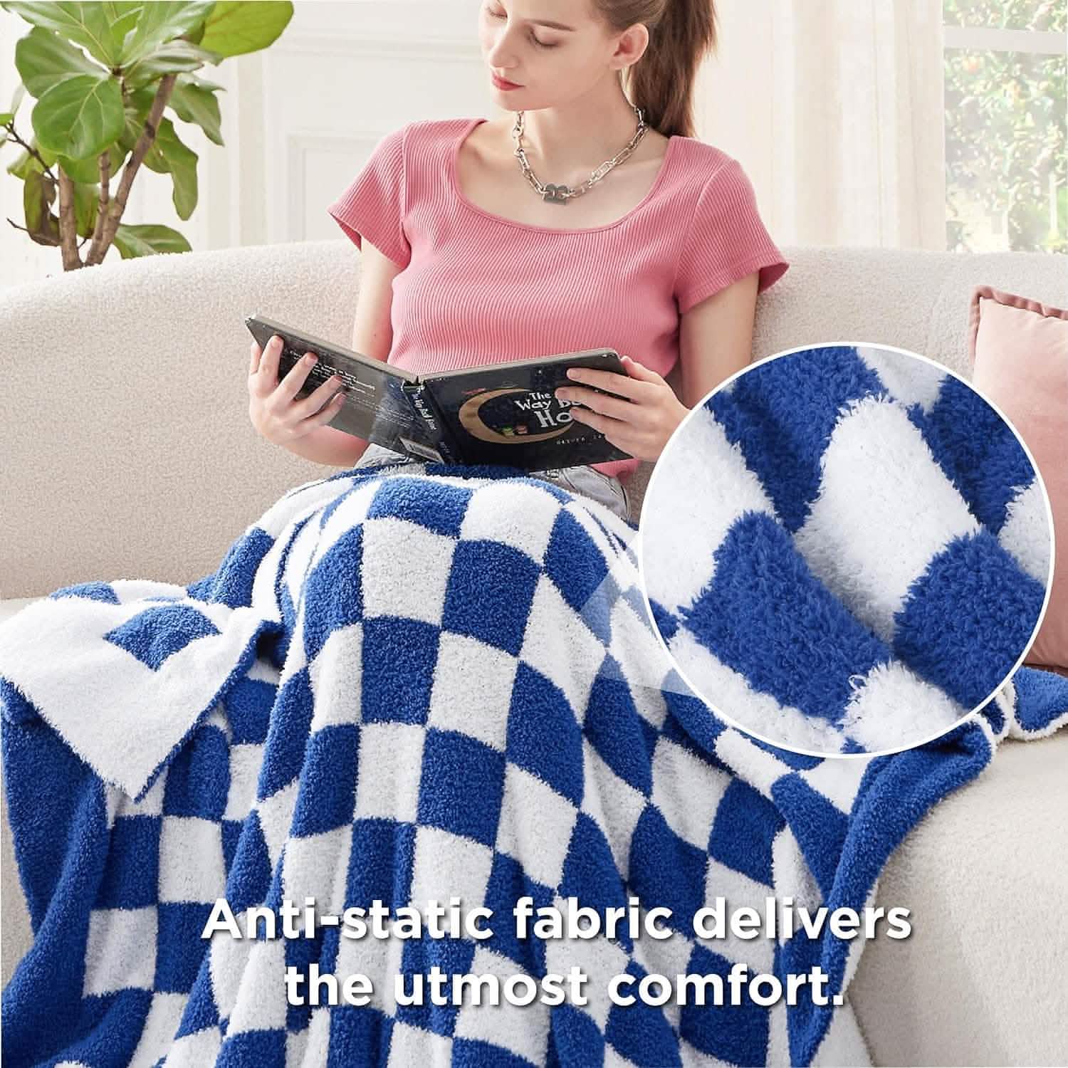 Super Soft Reversible Checkerboard Blanket