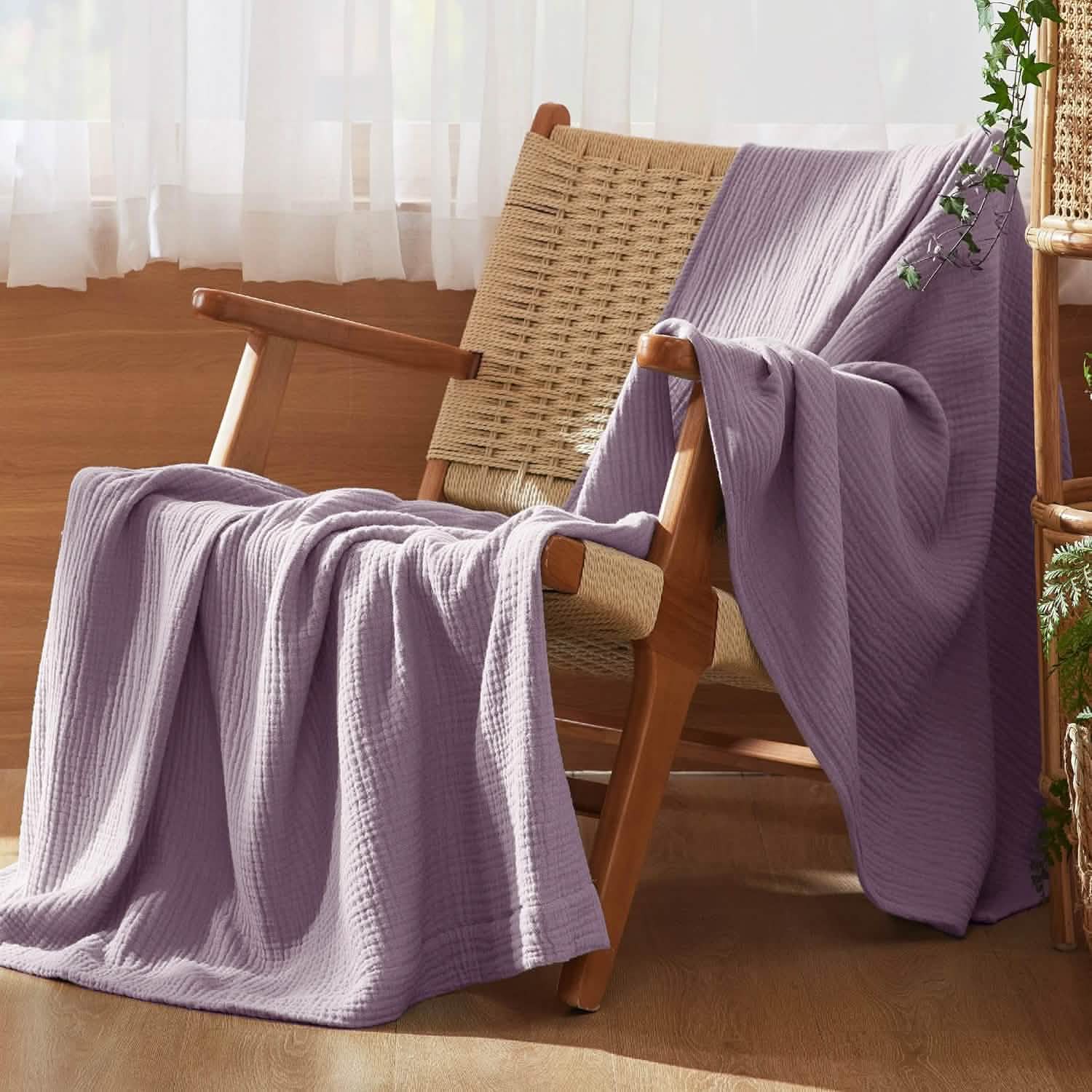 GentleSoft® 100% Cotton Gauze Spring Throw Blanket