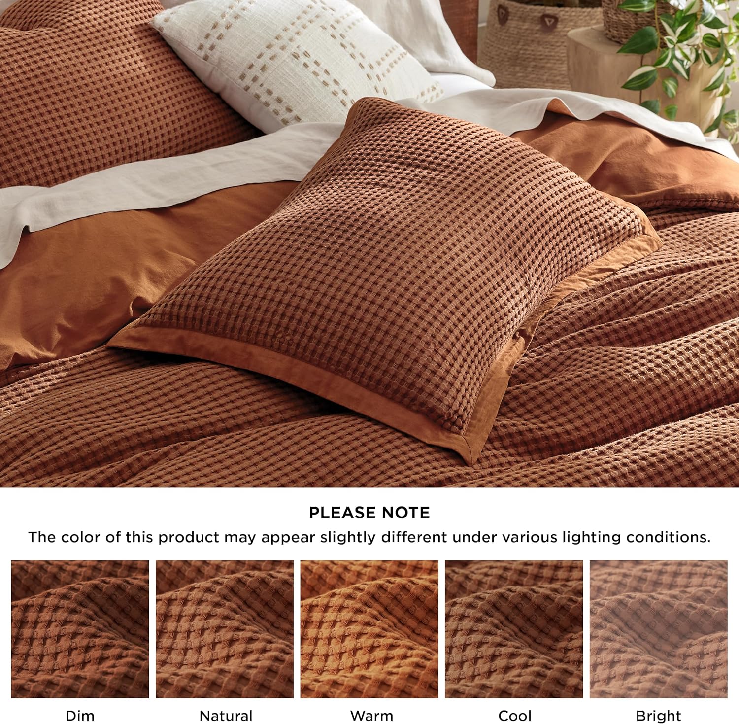 Cooling Waffle Duvet Cover Set