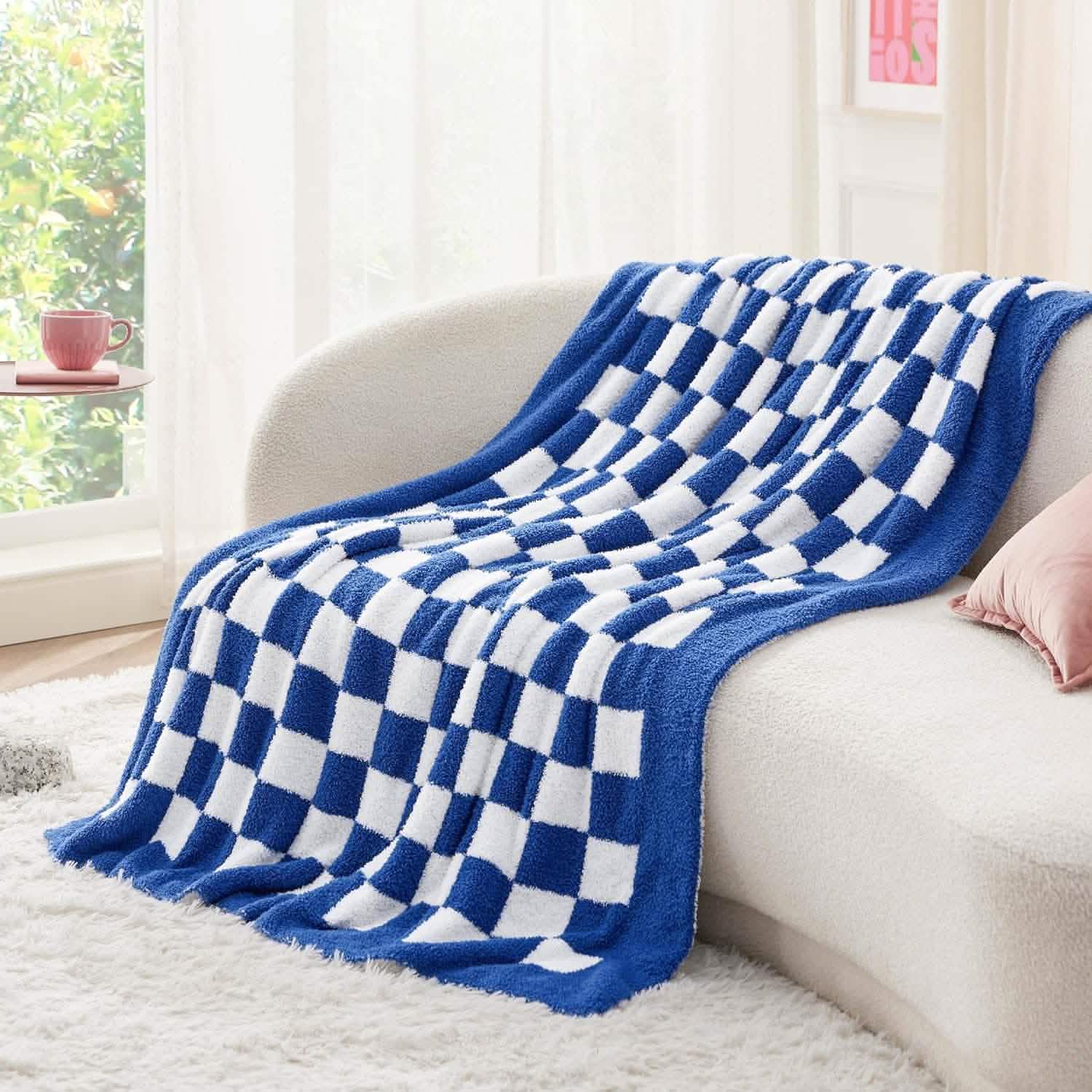 Super Soft Reversible Checkerboard Blanket