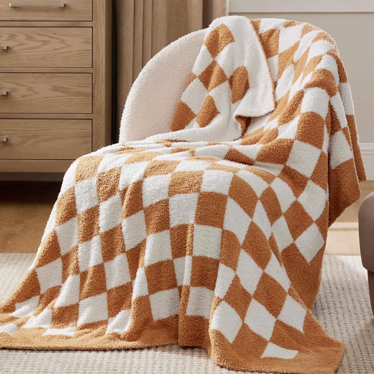 Super Soft Reversible Checkerboard Blanket
