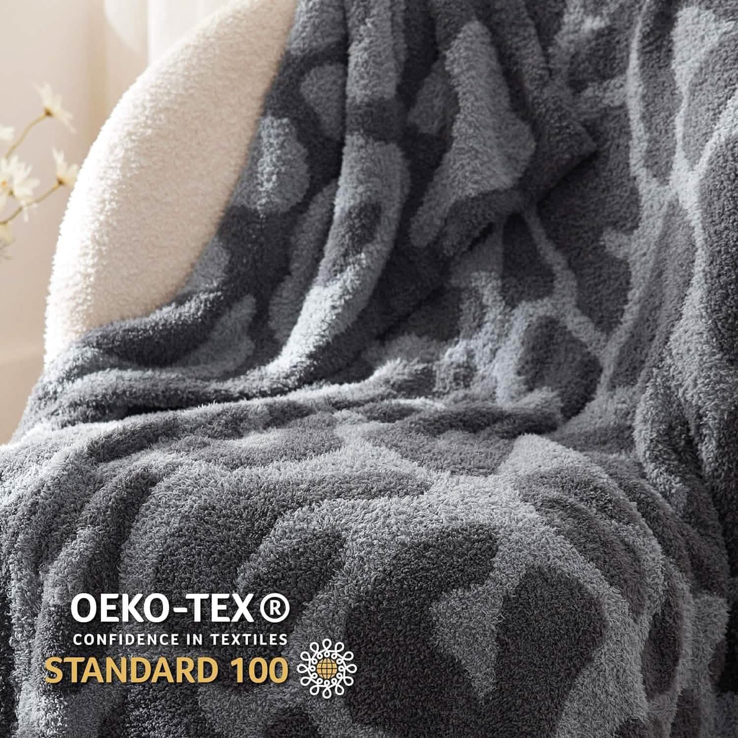 Feather Yarn Throw Blanket