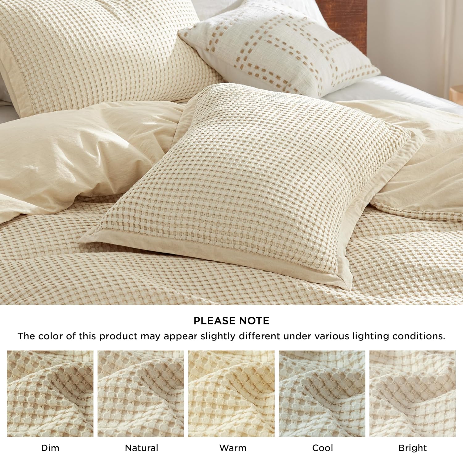 Cooling Waffle Duvet Cover Set
