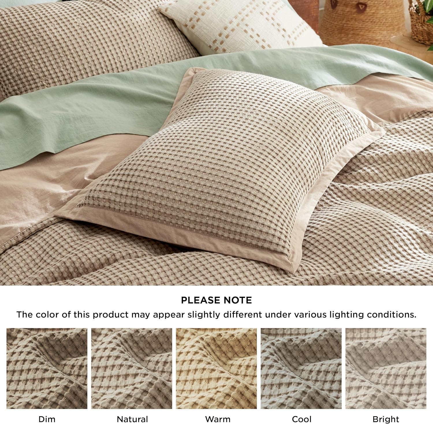Cooling Waffle Duvet Cover Set