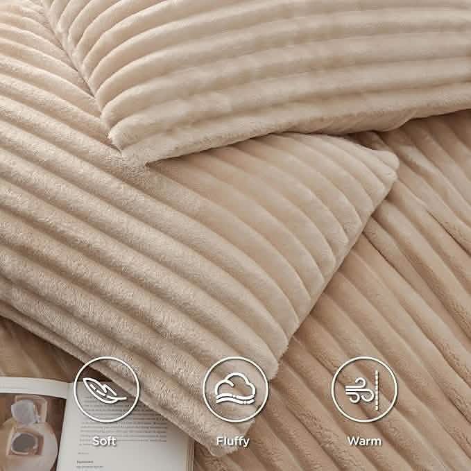 Striped Flannel Duvet Cover Set