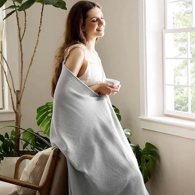 GentleSoft® 100% Cotton Herringbone Woven Blanket