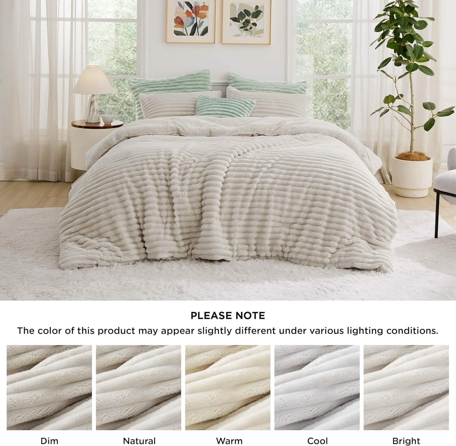 Striped Flannel Comforter Set