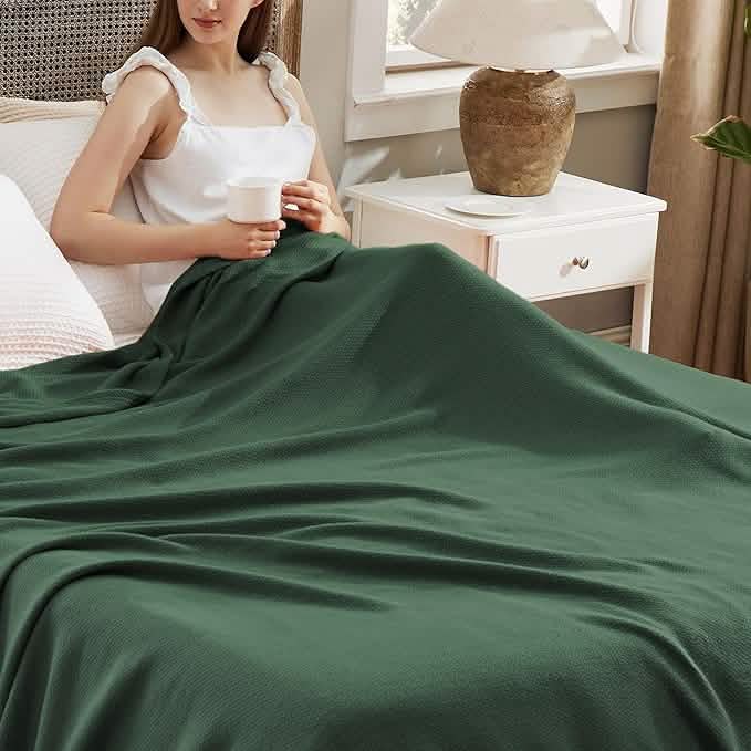 GentleSoft® 100% Cotton Herringbone Woven Blanket