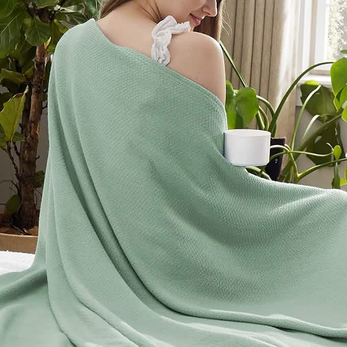 GentleSoft® 100% Cotton Herringbone Woven Blanket