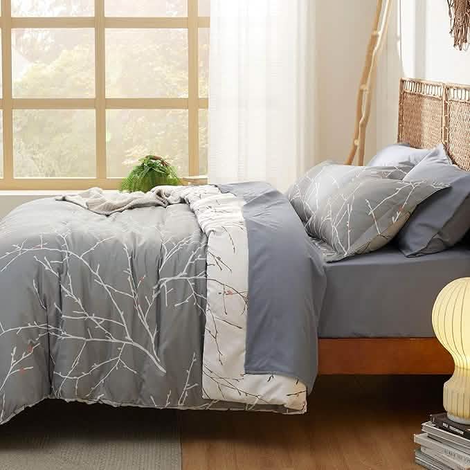 Tree Branch Floral Pattern Bed-in-a-Bag