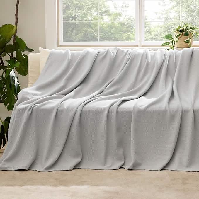 GentleSoft™ 100% Cotton Herringbone Woven Blanket