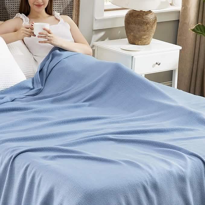 GentleSoft® 100% Cotton Herringbone Woven Blanket