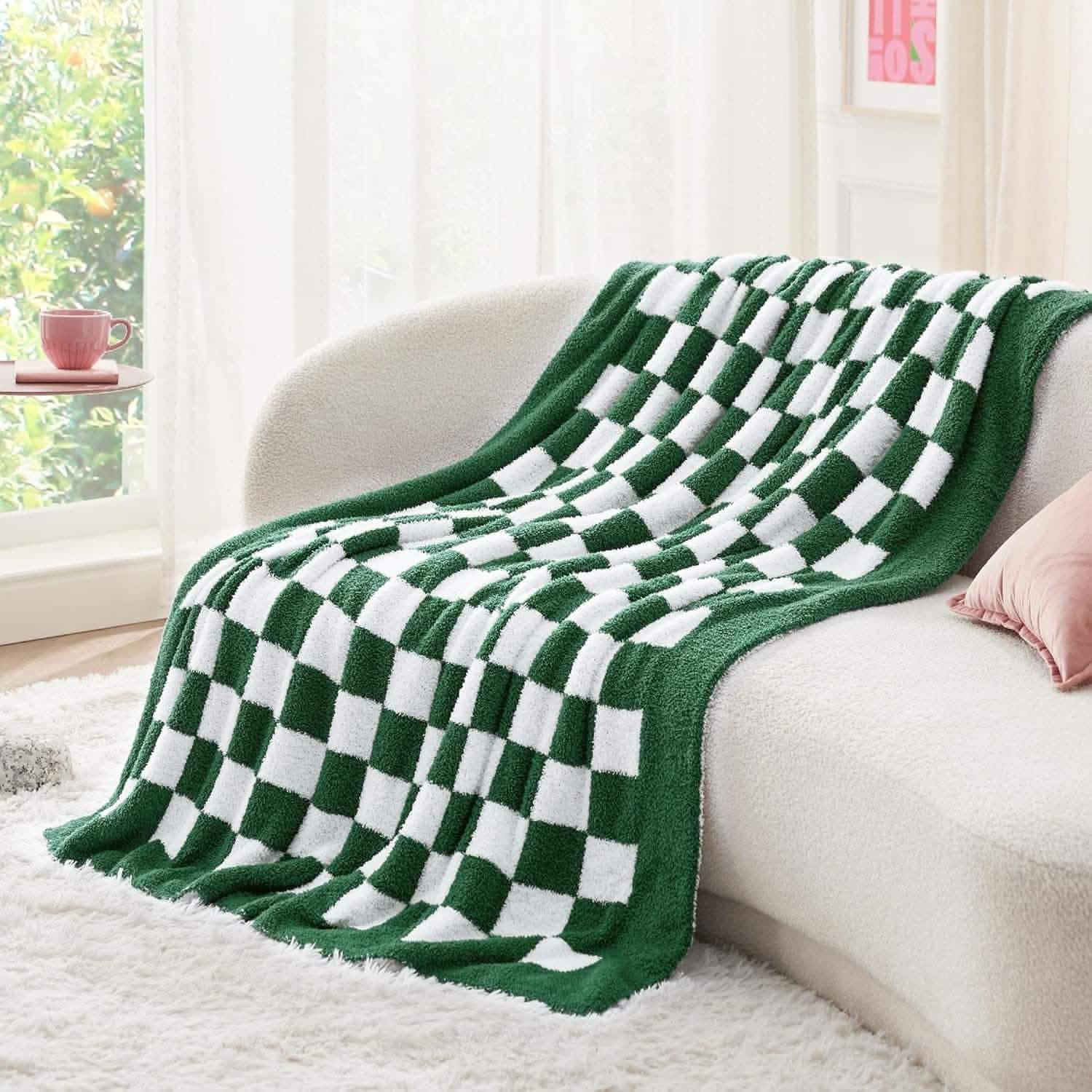 Super Soft Reversible Checkerboard Blanket