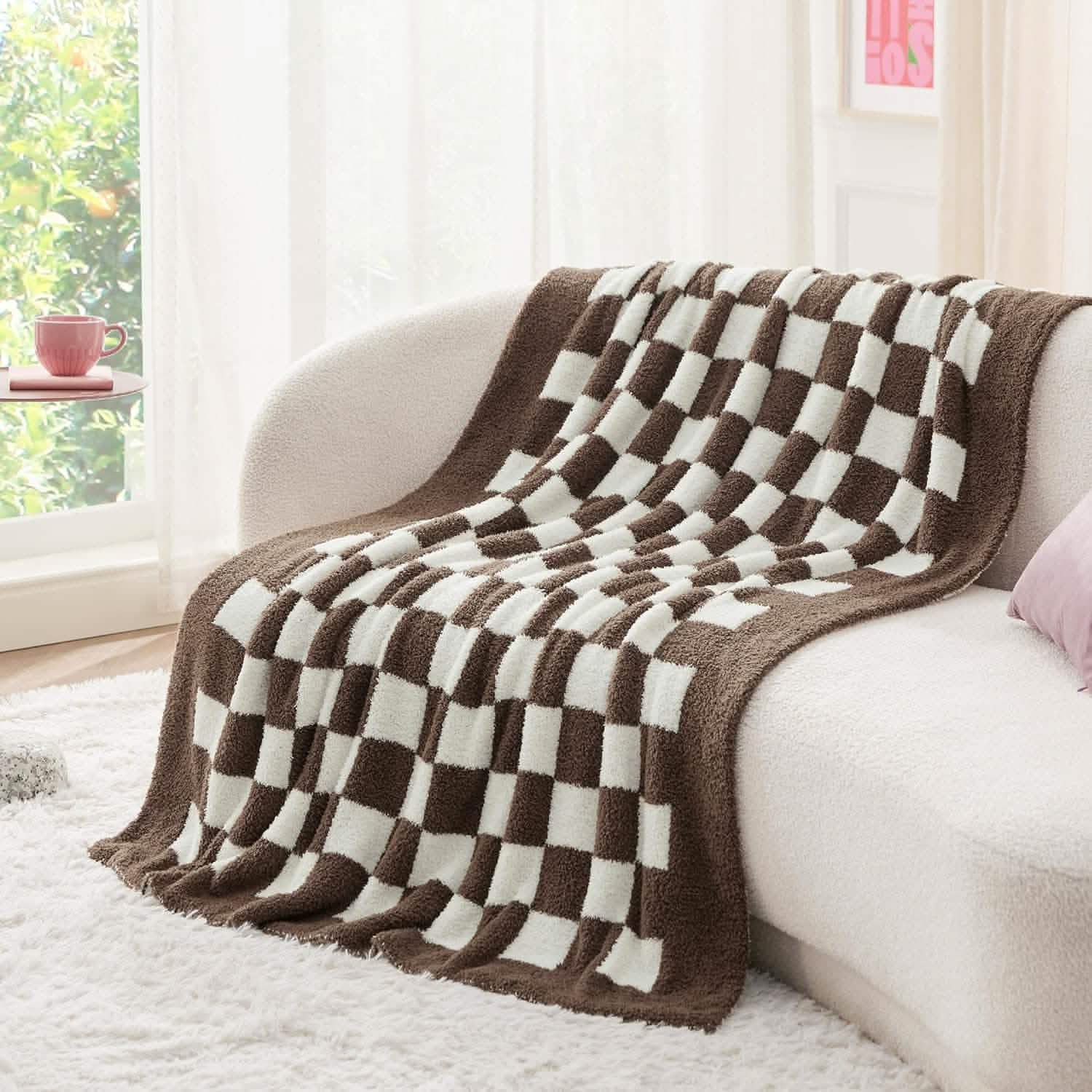 Super Soft Reversible Checkerboard Blanket