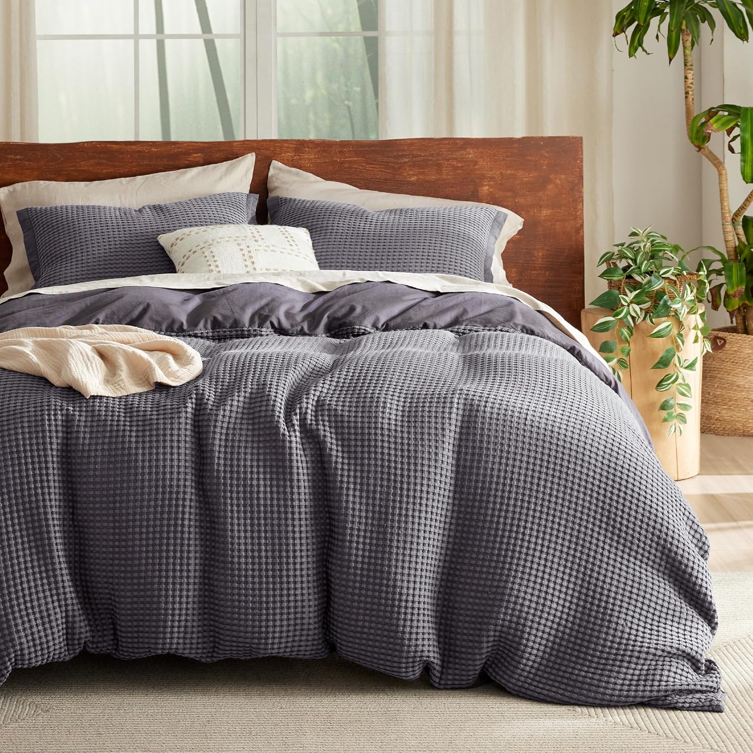 GentleSoft™ Cooling Waffle Duvet Cover Set