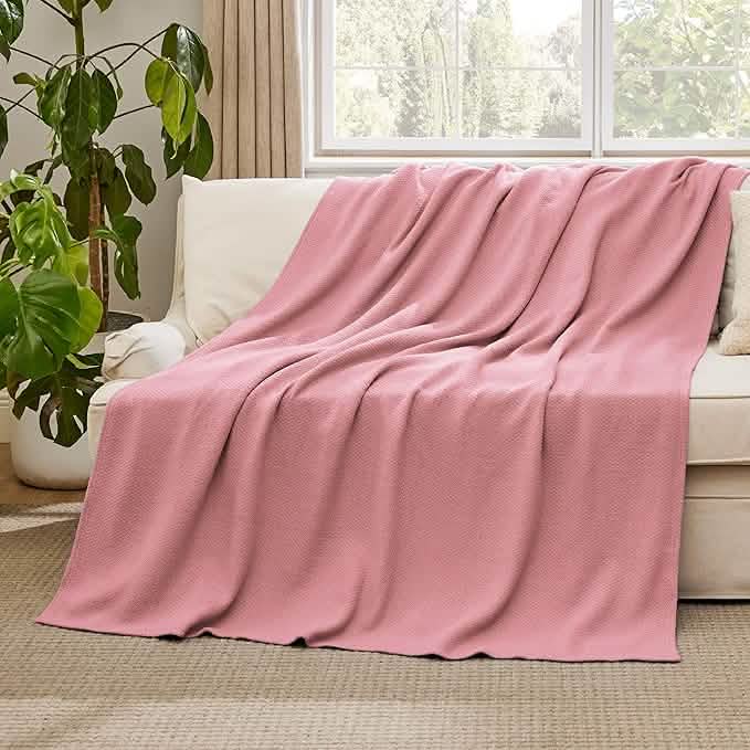 GentleSoft™ 100% Cotton Herringbone Woven Blanket