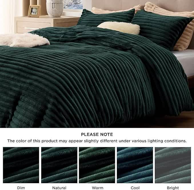 Striped Flannel Duvet Cover Set
