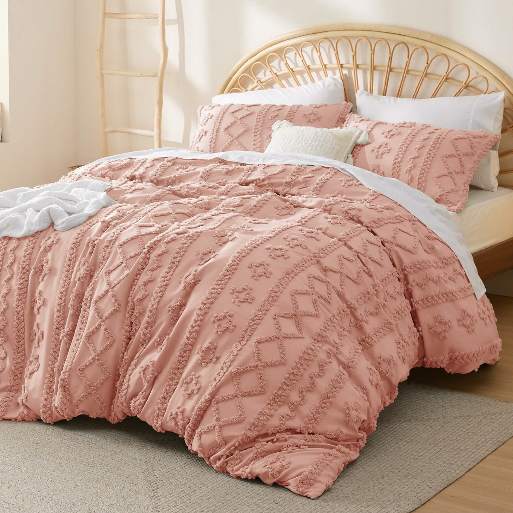 Boho Tufted Embroidery Duvet Cover Set