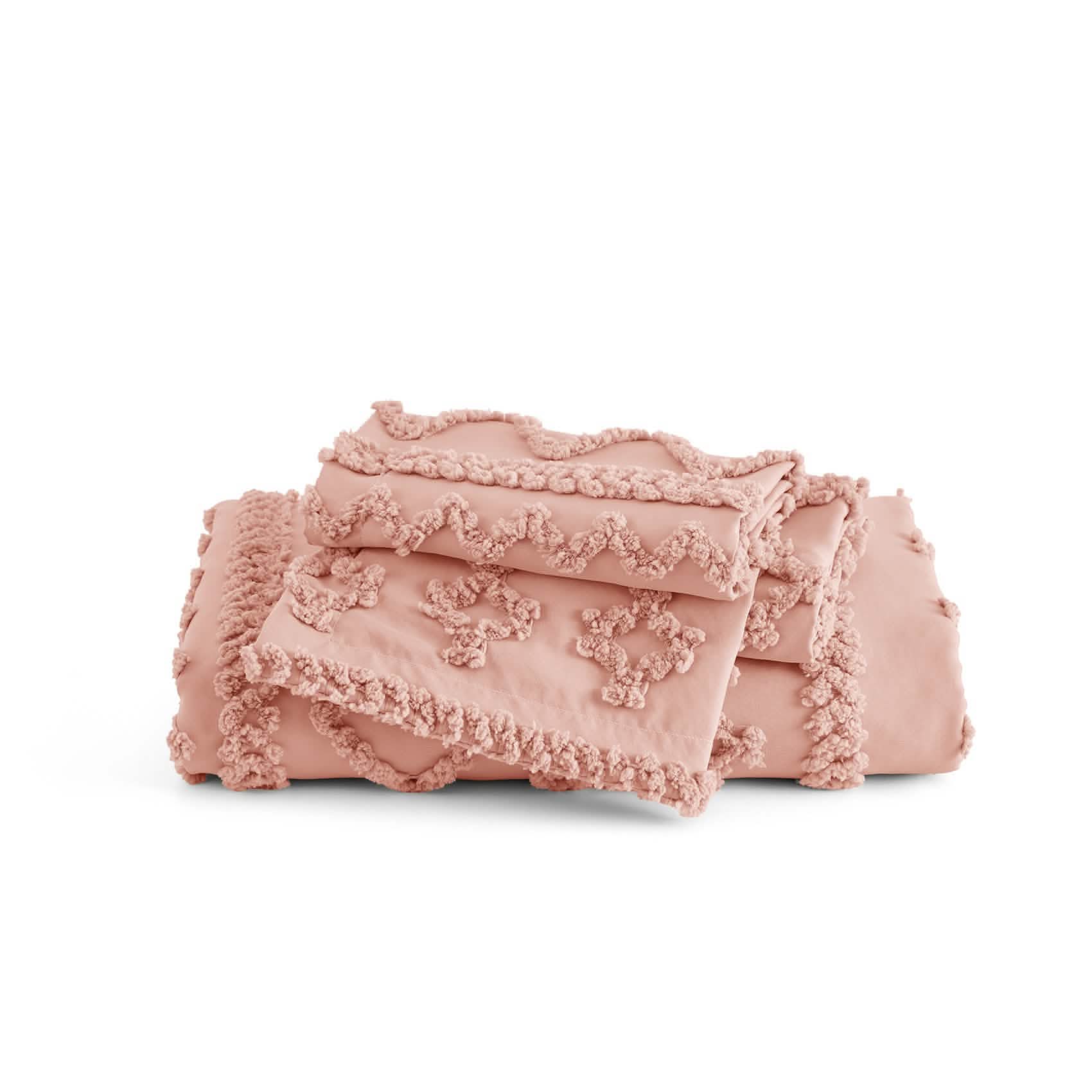 Boho Tufted Embroidery Duvet Cover Set